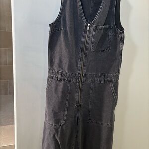 Madewell Charcoal Denim Jumpsuit